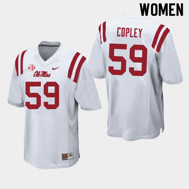 John Copley Ole Miss Rebels NCAA Women's White #59 Stitched Limited College Football Jersey EJP7358LZ